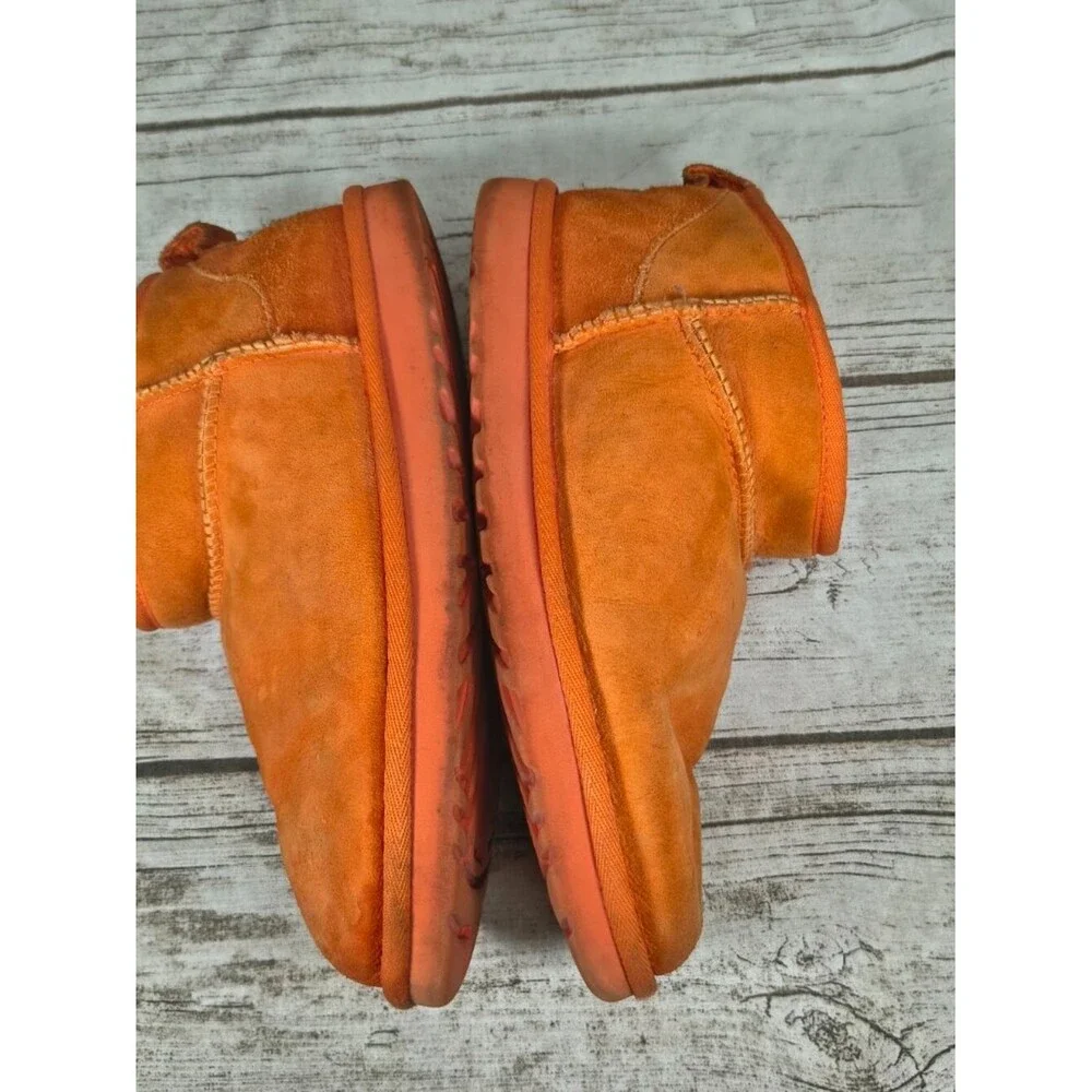 UGG Classic Ultra Mini Ankle Boots Orange Women Size 8